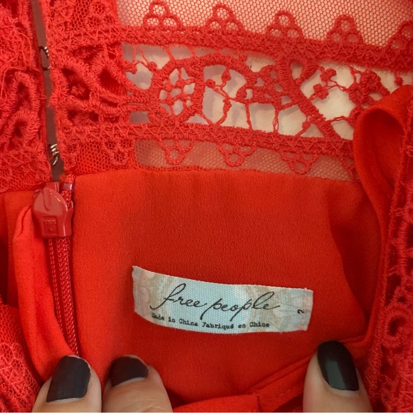 NWOT FREE PEOPLE DRESS WITH SHEER PANEL IN BACK SIZE 2 - Picture 15 of 17